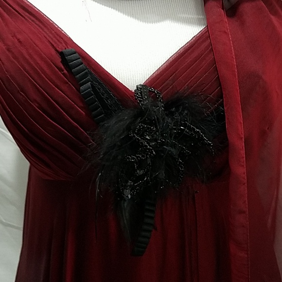 Alberto Makali Red Silk Gown - Picture 3 of 8